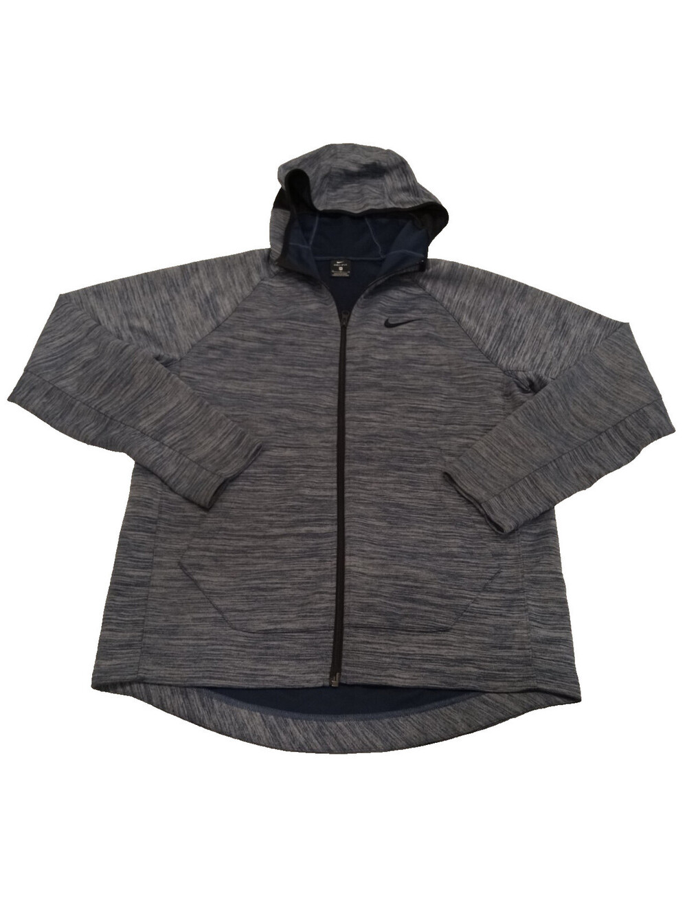 Nike Dri-FIT Hoodie Mens Medium Blue Space Dye Full Zip Swoosh Performance M